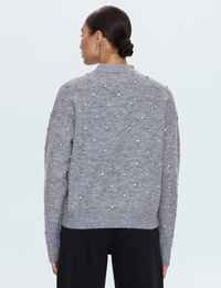 Aura Relaxed Sweater, Charcoal Diamonte