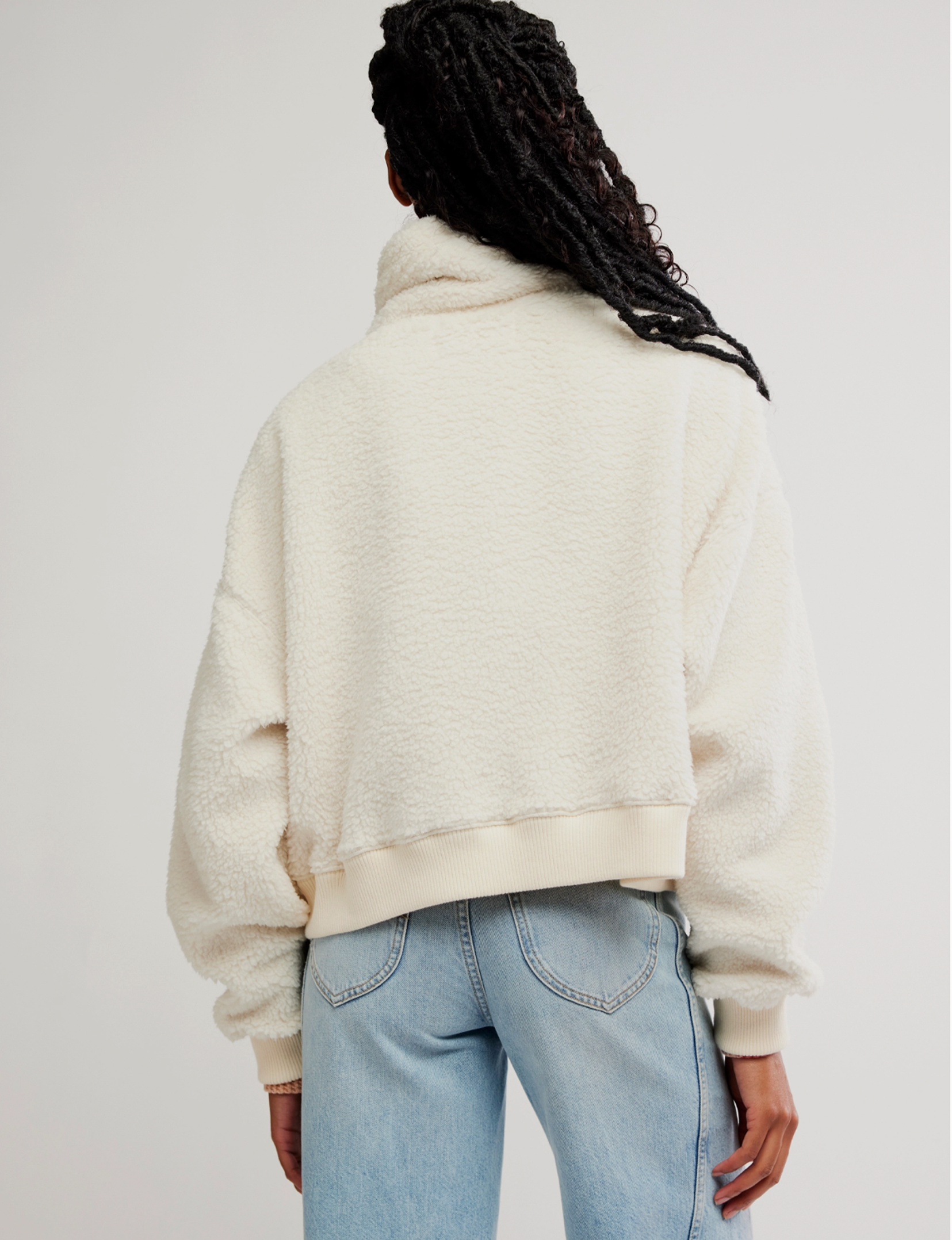 Alpine Sherpa Cardi, White Swan