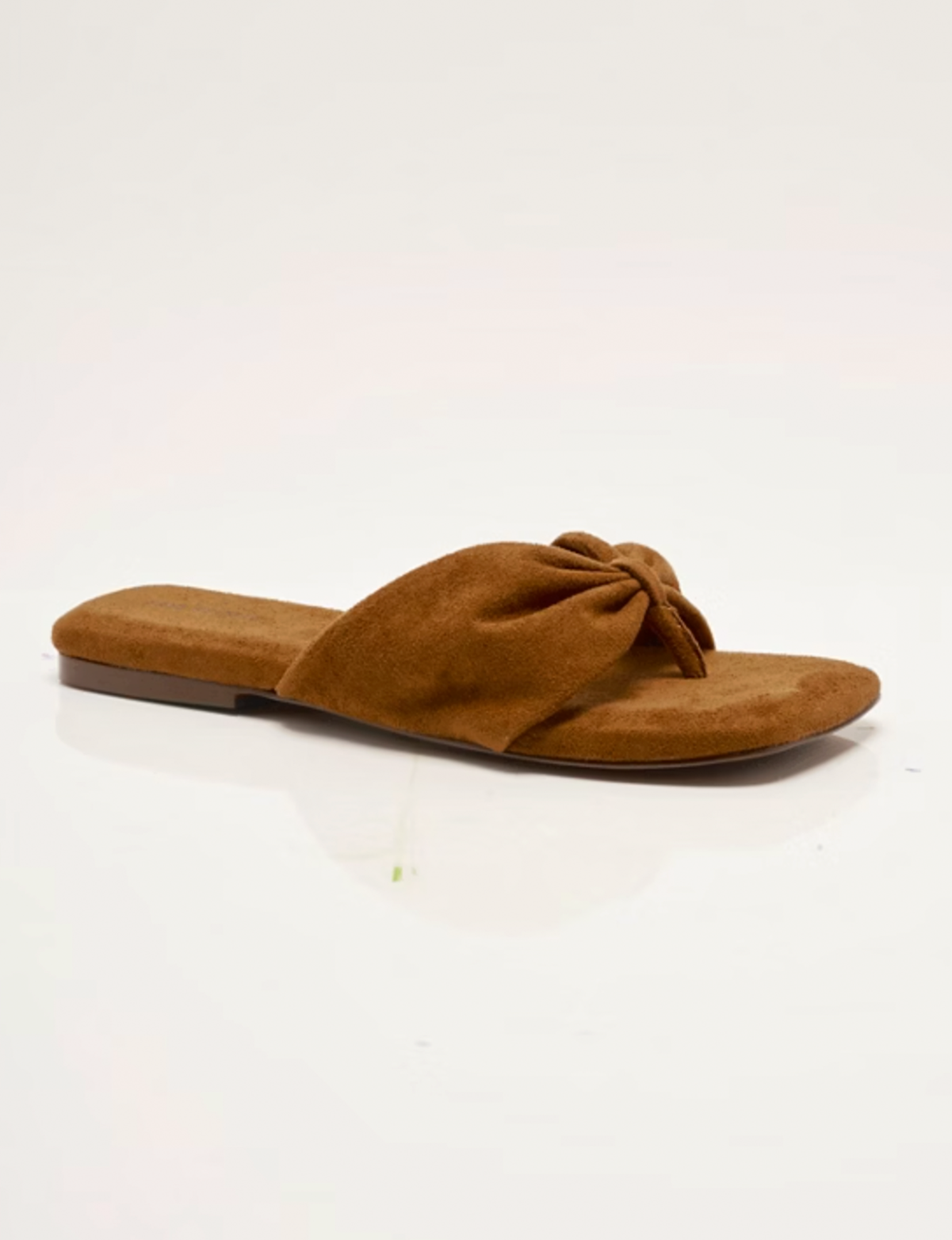 Tia Ruched Vegan Suede Sandal, Driftwood Tan