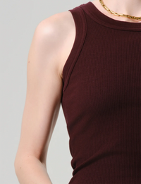 Isabel Rib Tank, Mahogany