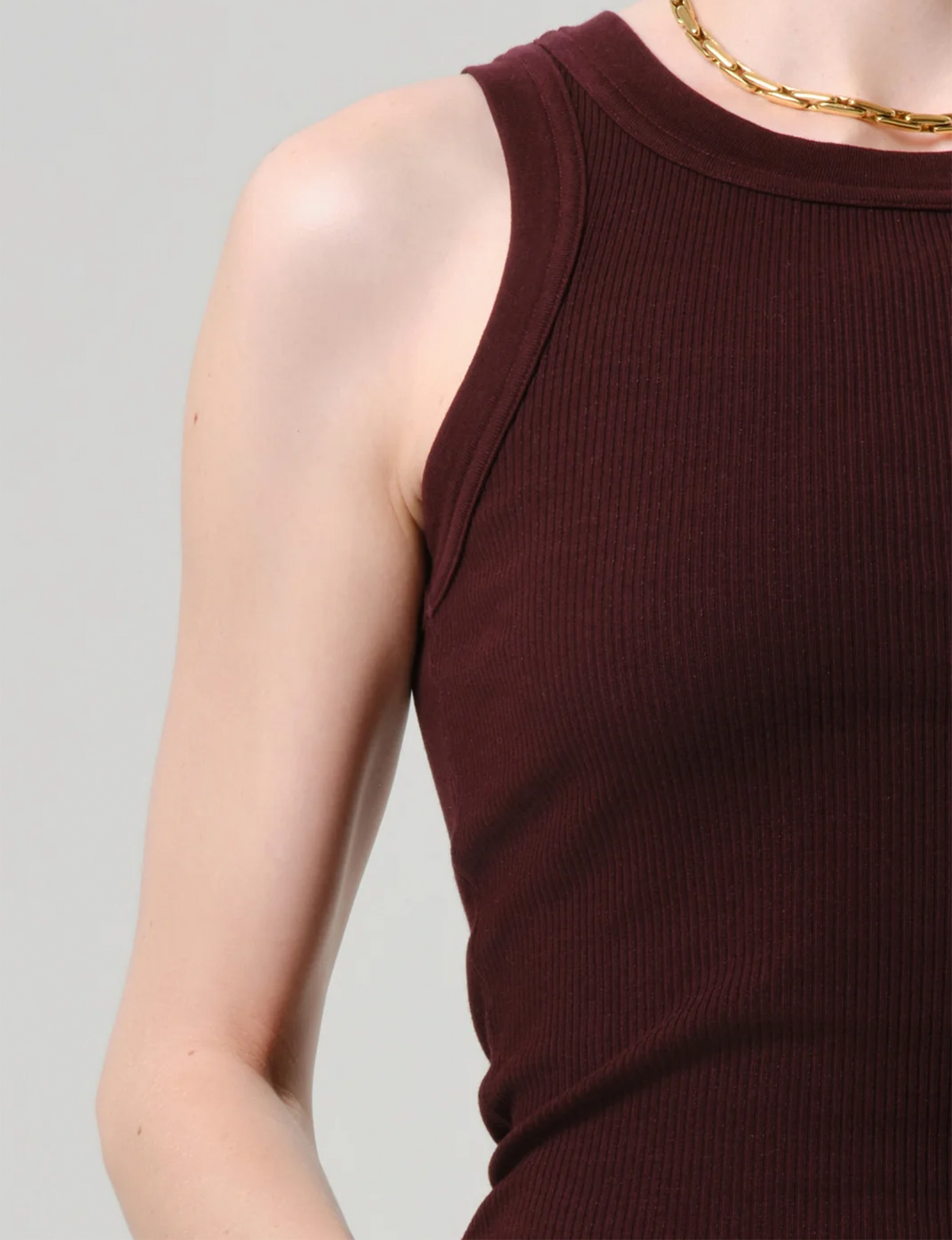 Isabel Rib Tank, Mahogany