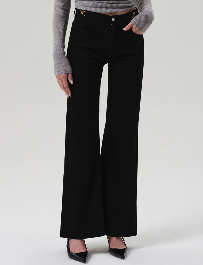 Horsebit Flare, Rich Black