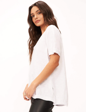 Knock Out V Neck Tee, White
