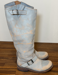 Freebird Tall Leather Boot, Distressed Stone