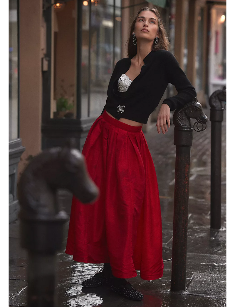 Emilia Full Skirt, High Risk Red