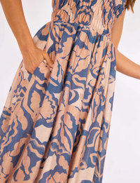 Wild City Midi Dress, Navy/Multi