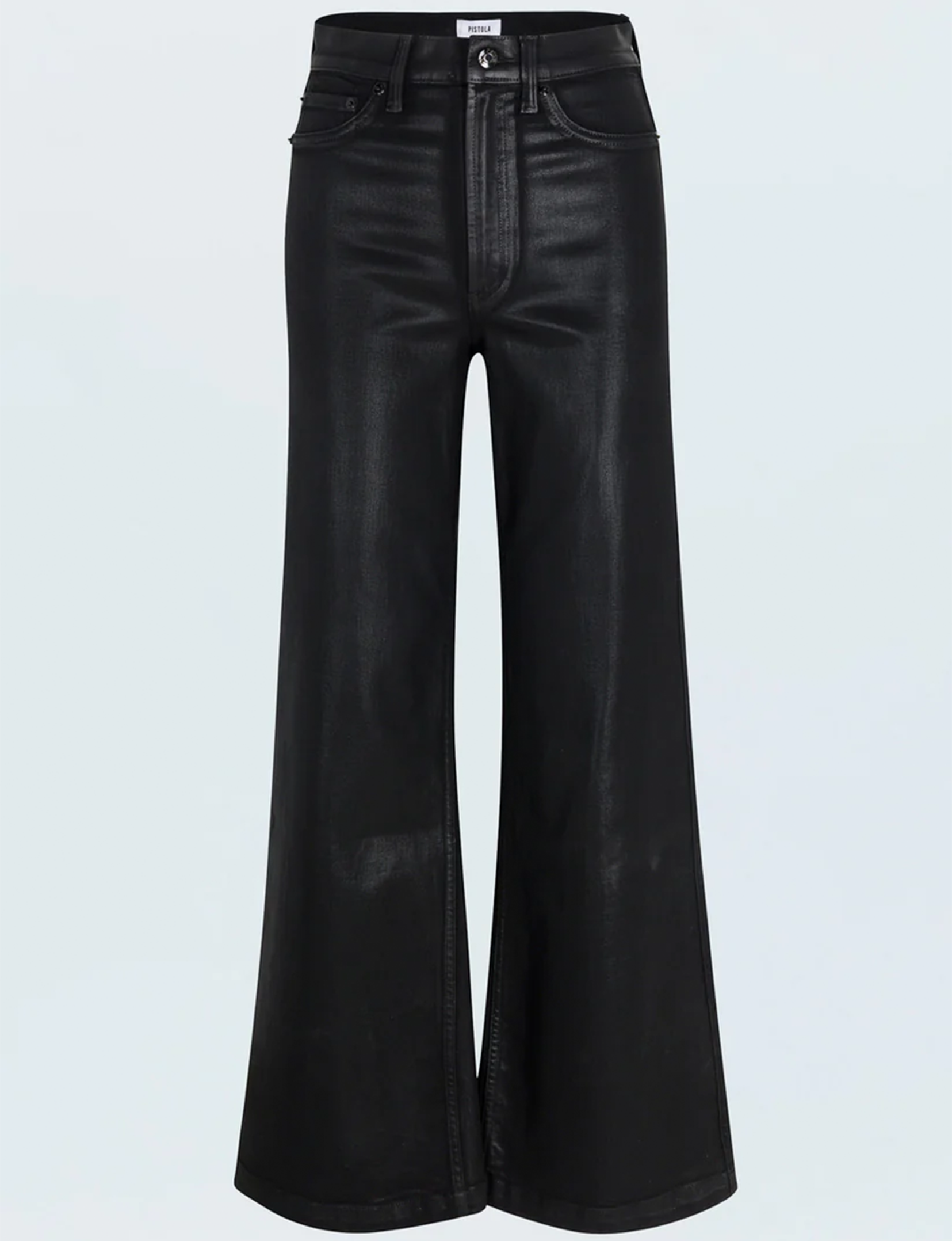 Lana High Rise Ultra Wide Leg, Coated Noir