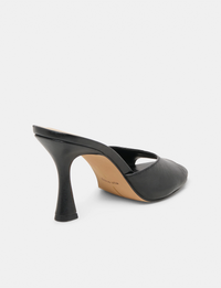 Rosha Heel, Black Leather