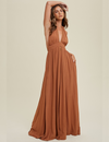 Halter Maxi Dress, Mocha