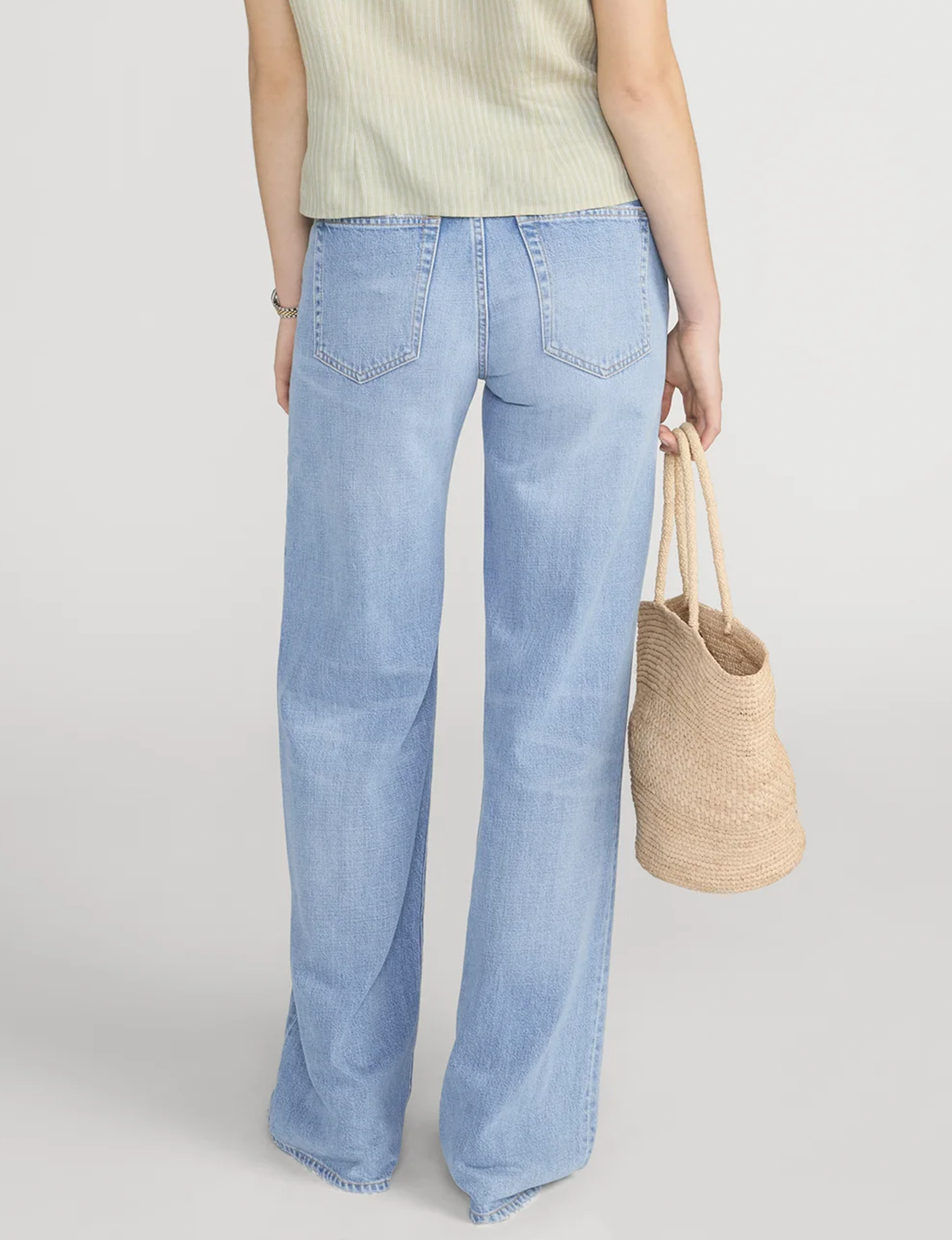 Off Duty Stroll Wide Leg Jean, Fray