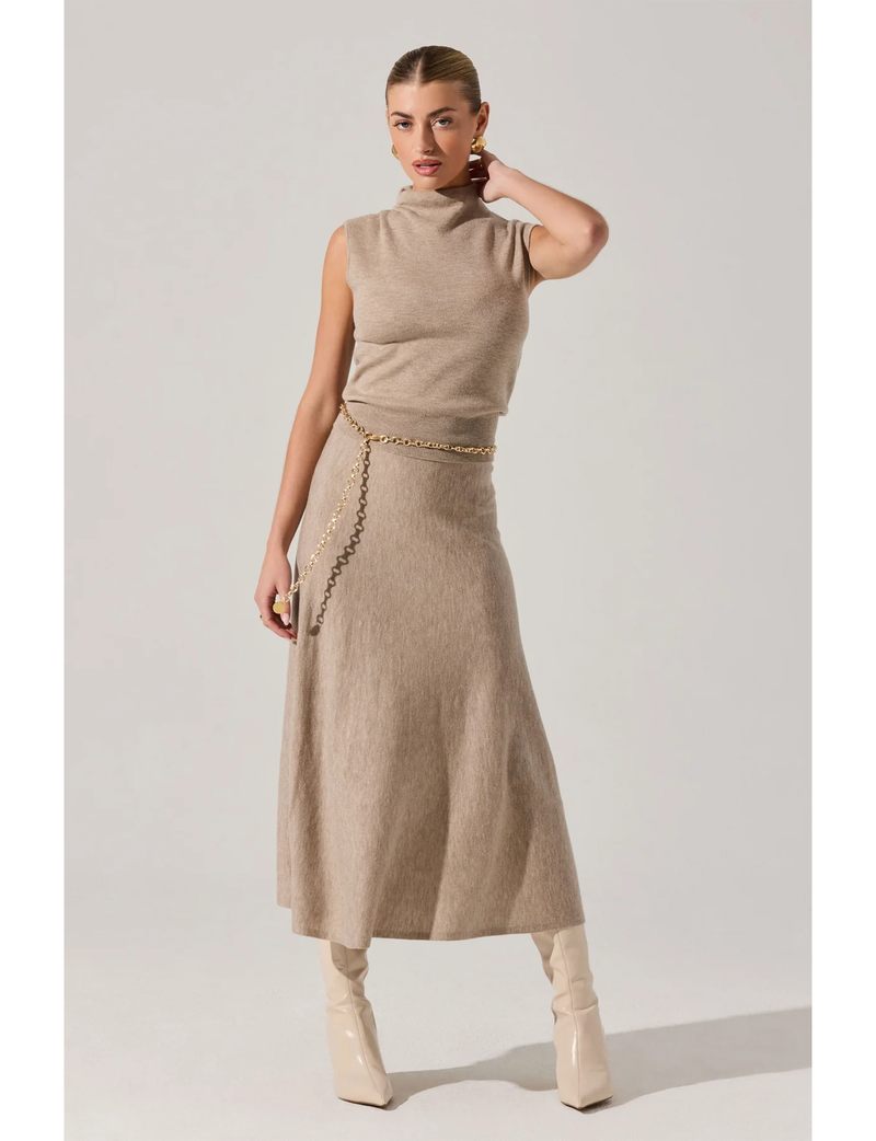 Deora Sweater Skirt, Taupe
