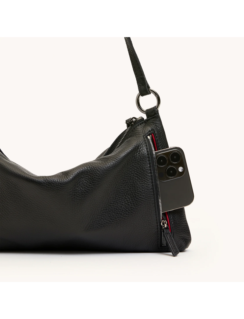 Kyle Medium Handbag, Black/Gunmetal