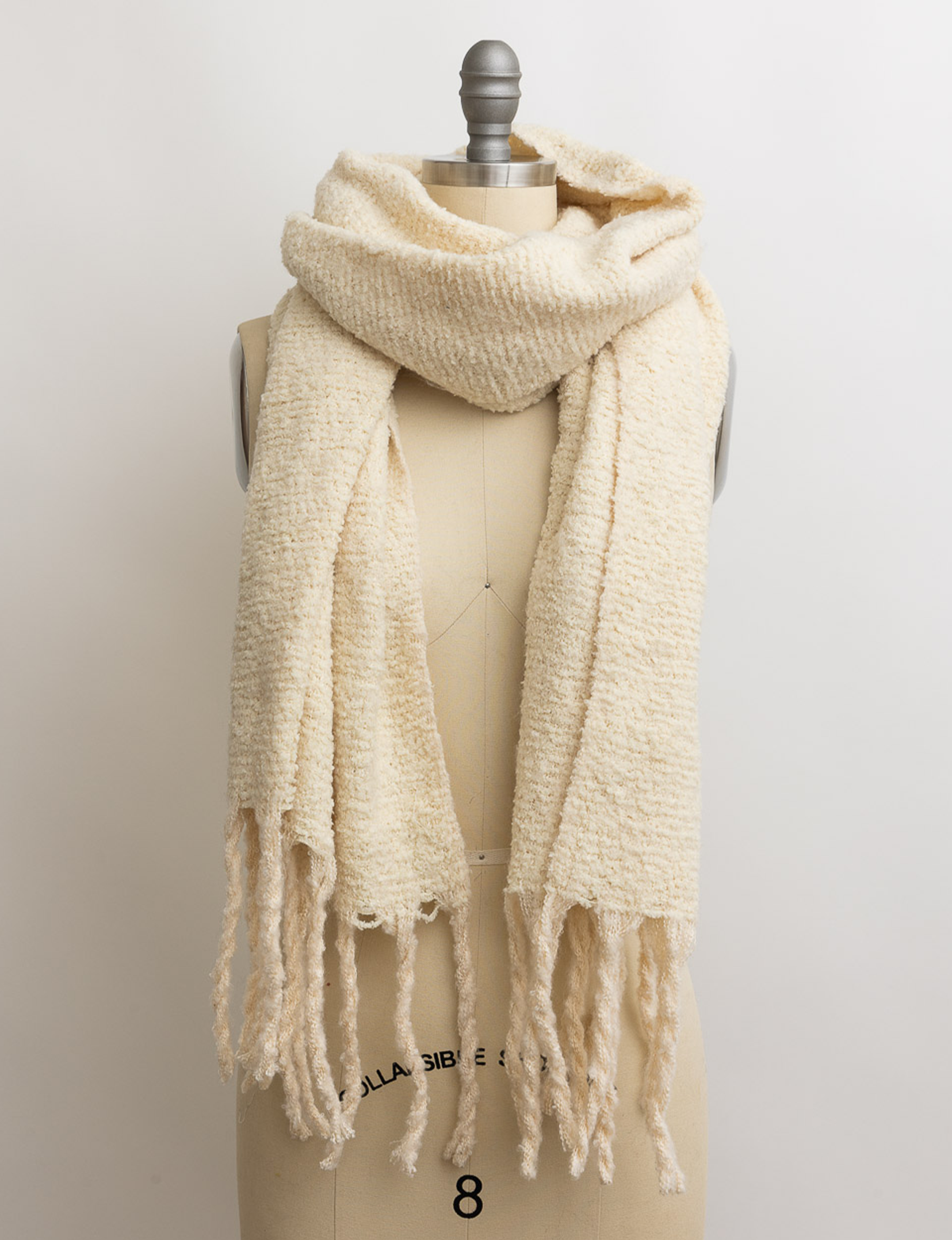 Knit Scarf, Ivory