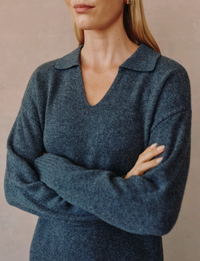 Pullover Sweater Dress, Charcoal