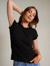 Sheryl Recycled Baby Tee, True Black