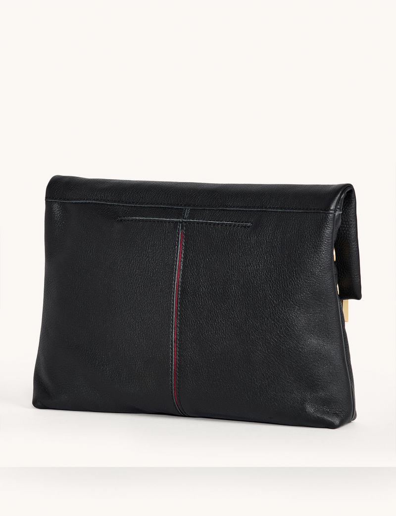 VIP Large Handbag, Black/Bushed Gold