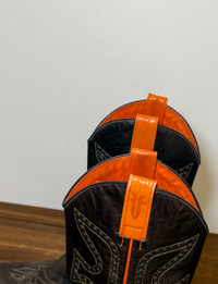 Frye Vintage Studded Cowboy Boot, Orange/Brown