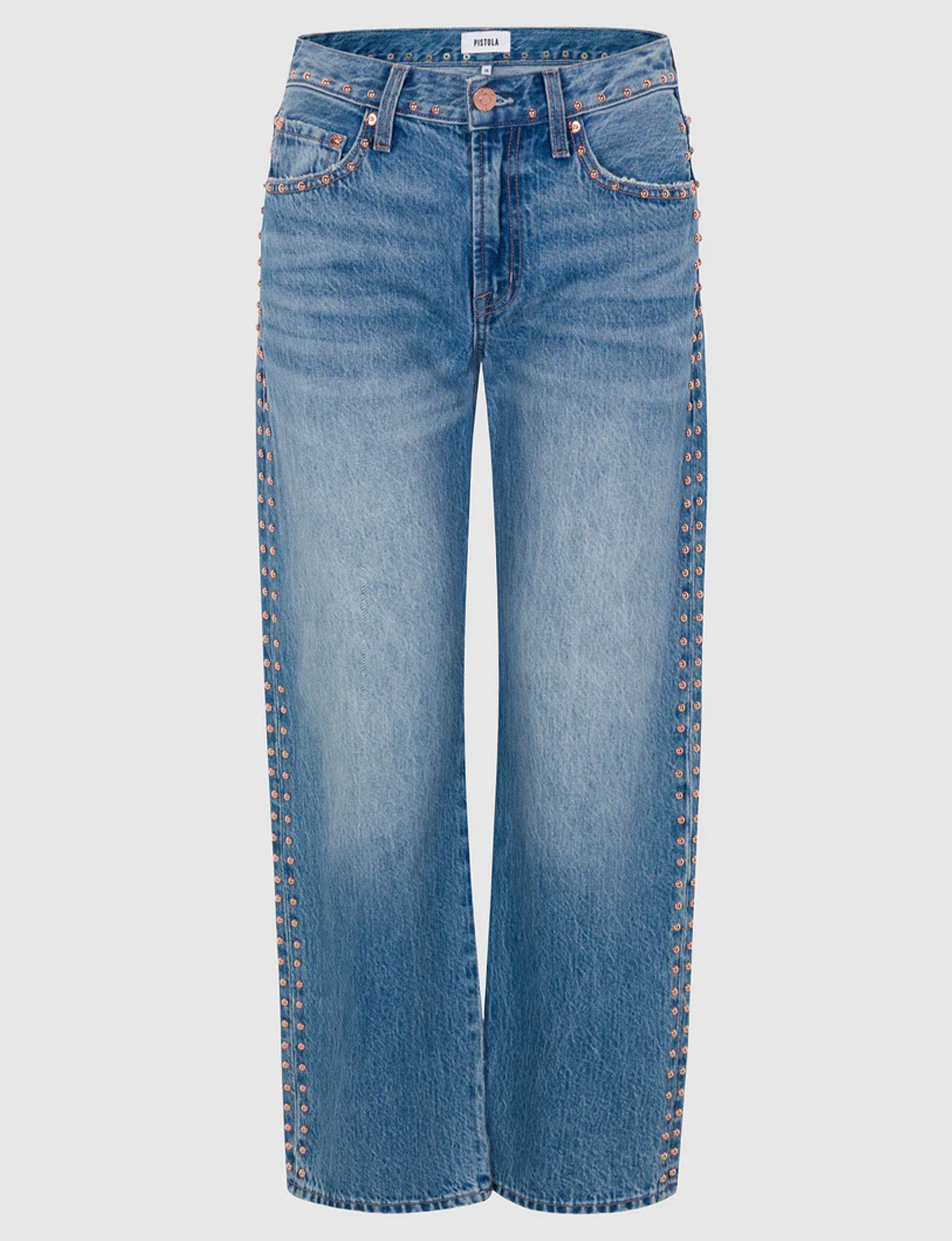 Lexi Mid Rise Bowed Jeans, Star Studded