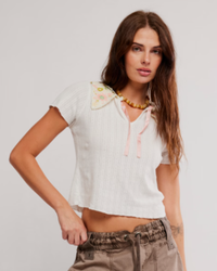 Sol Knit Tee, Clean Ivory