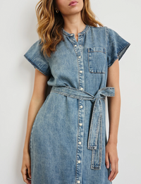 Kahlo Dress, Faded Indigo