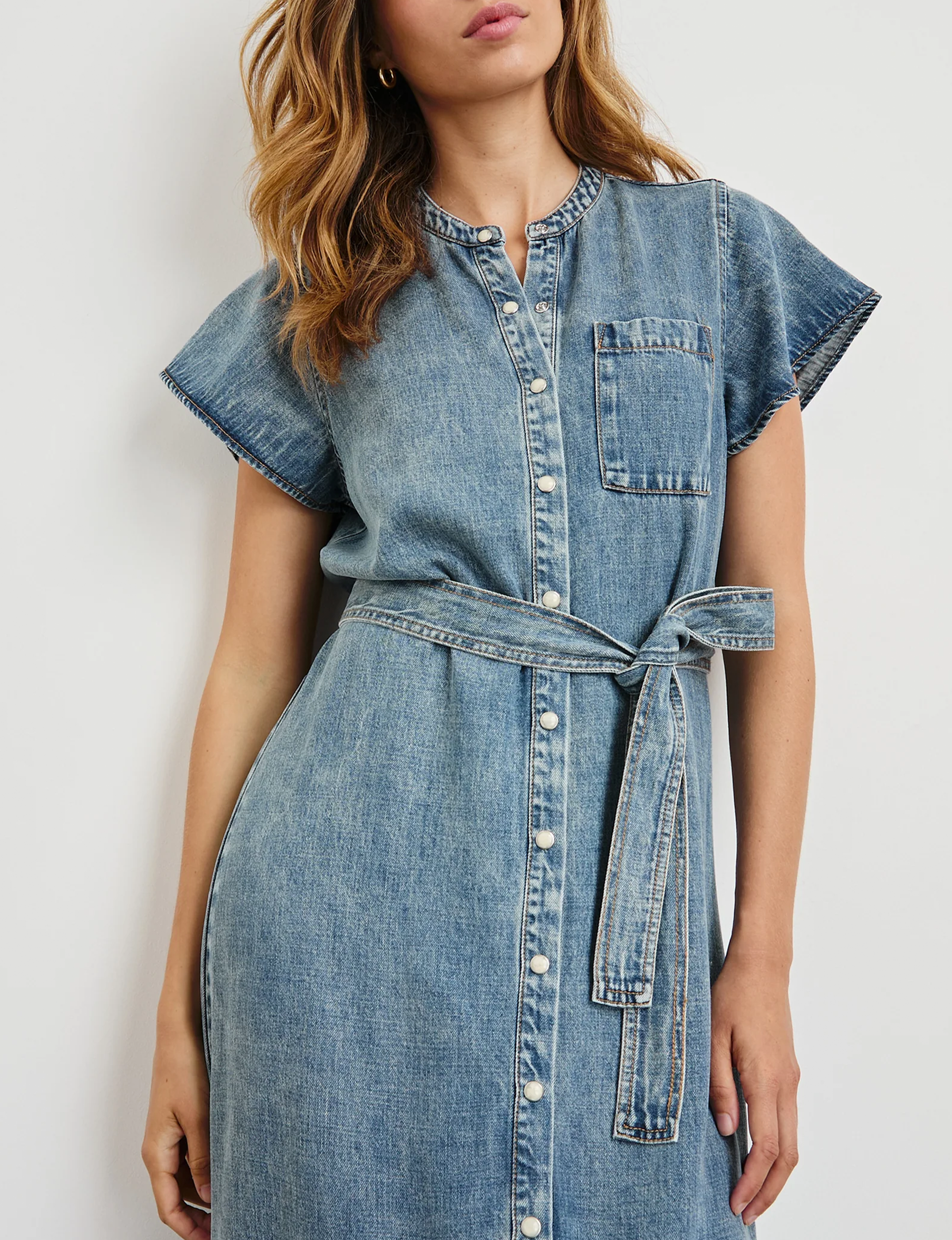 Kahlo Dress, Faded Indigo