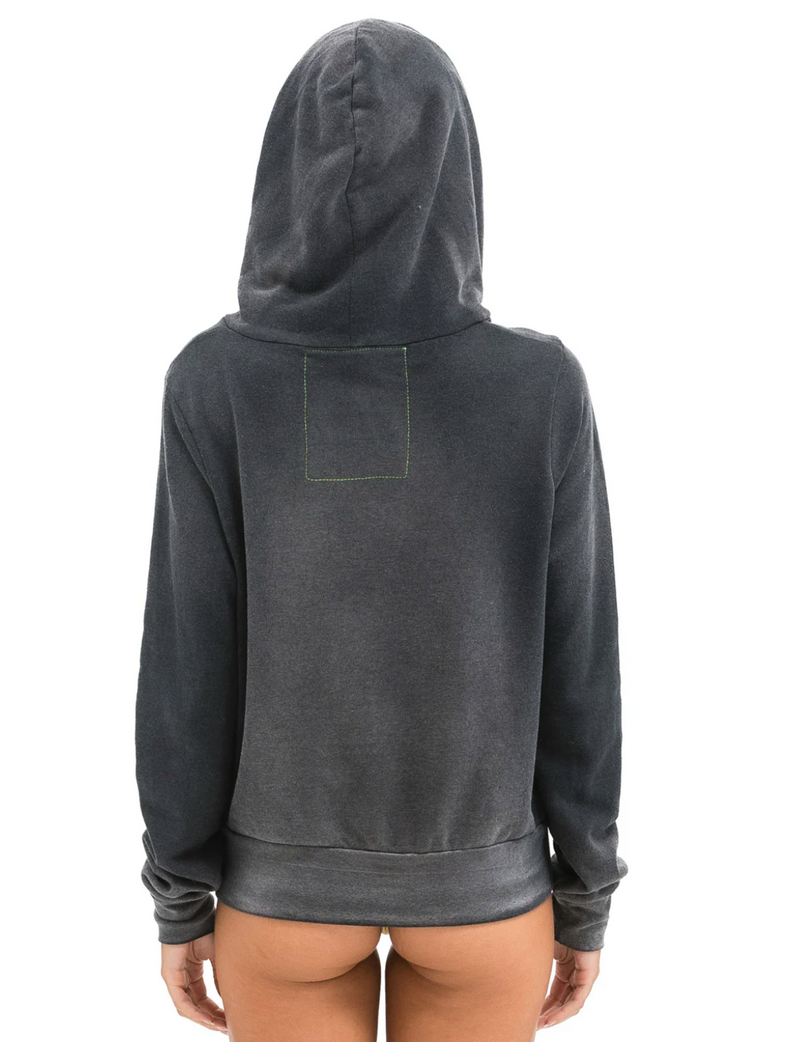 5 Stripe Zip Hoodie, Faded Smoke