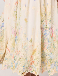 Pellagia Dress, Cream/Multi Floral
