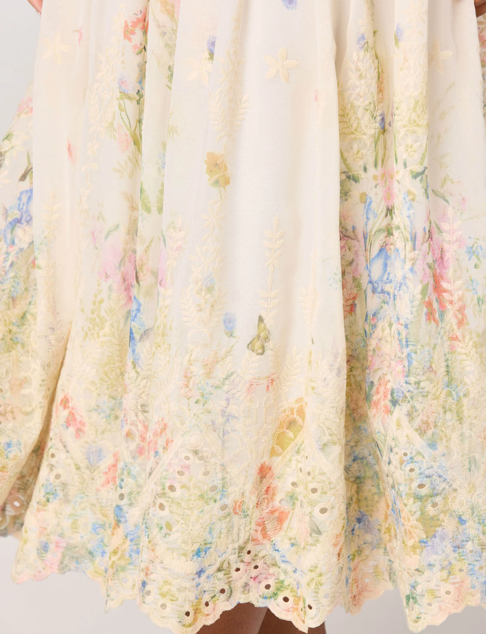 Pellagia Dress, Cream/Multi Floral