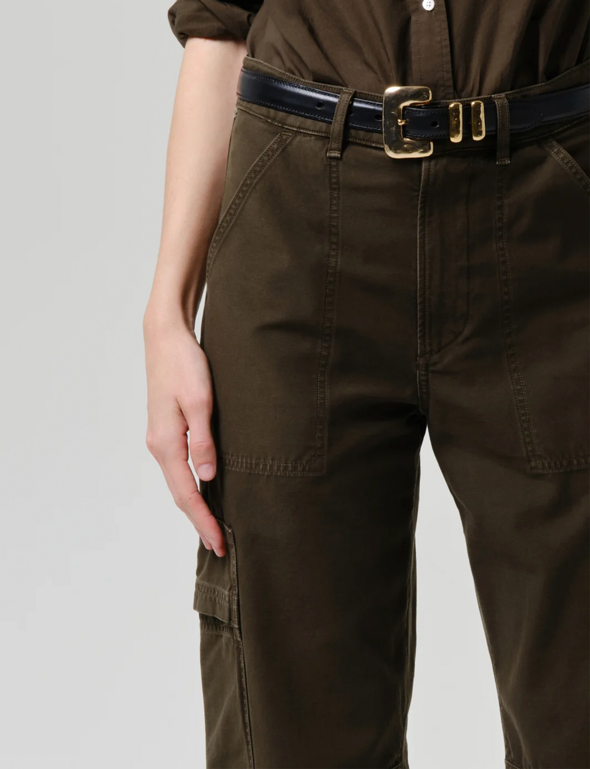 Ciela Bubble Hem Utility Pant, Moss