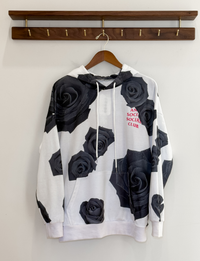 Anti Social Social Club Rose Hoodie, White/Black