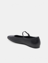 Reyes Ballerina Flat, Black Leather