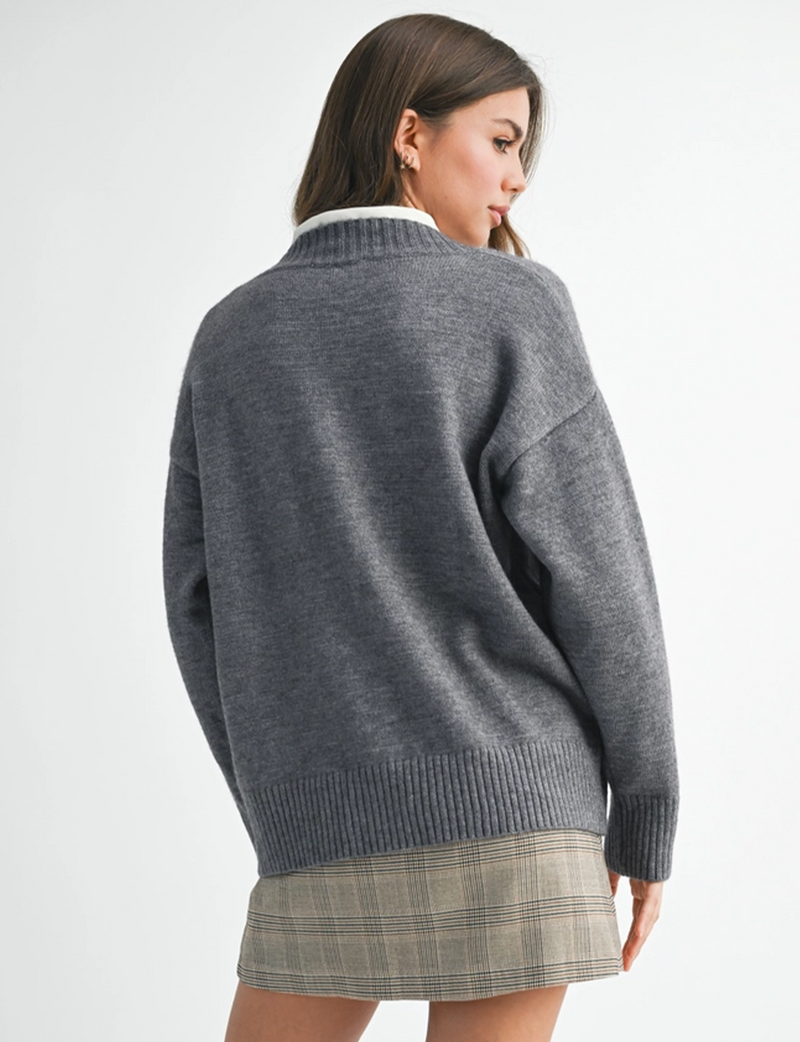Oversized Vera Sweater, Charcoal