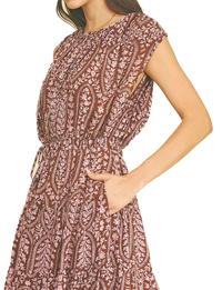Bohemian Dress, Brown/Pink