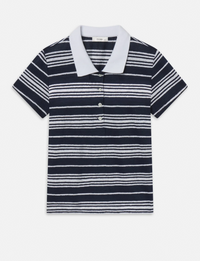 Striped Polo, Navy/Multi