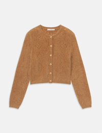 Cashmere Air Teddy Cardi, Camel