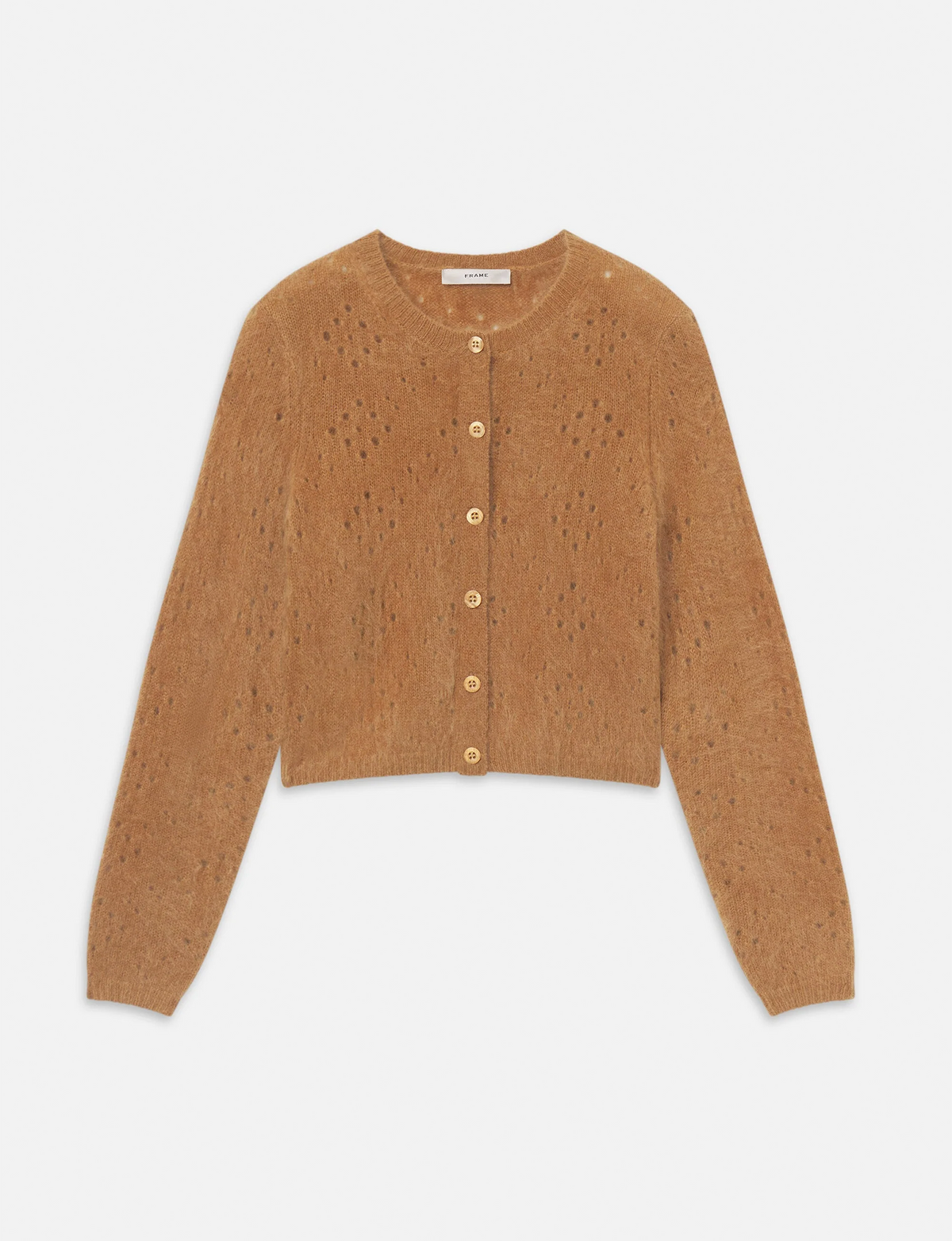 Cashmere Air Teddy Cardi, Camel