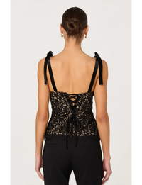 Donne Top, Black/Nude