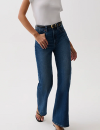 Kyra High Rise Bowed Wide Leg, Inkwell