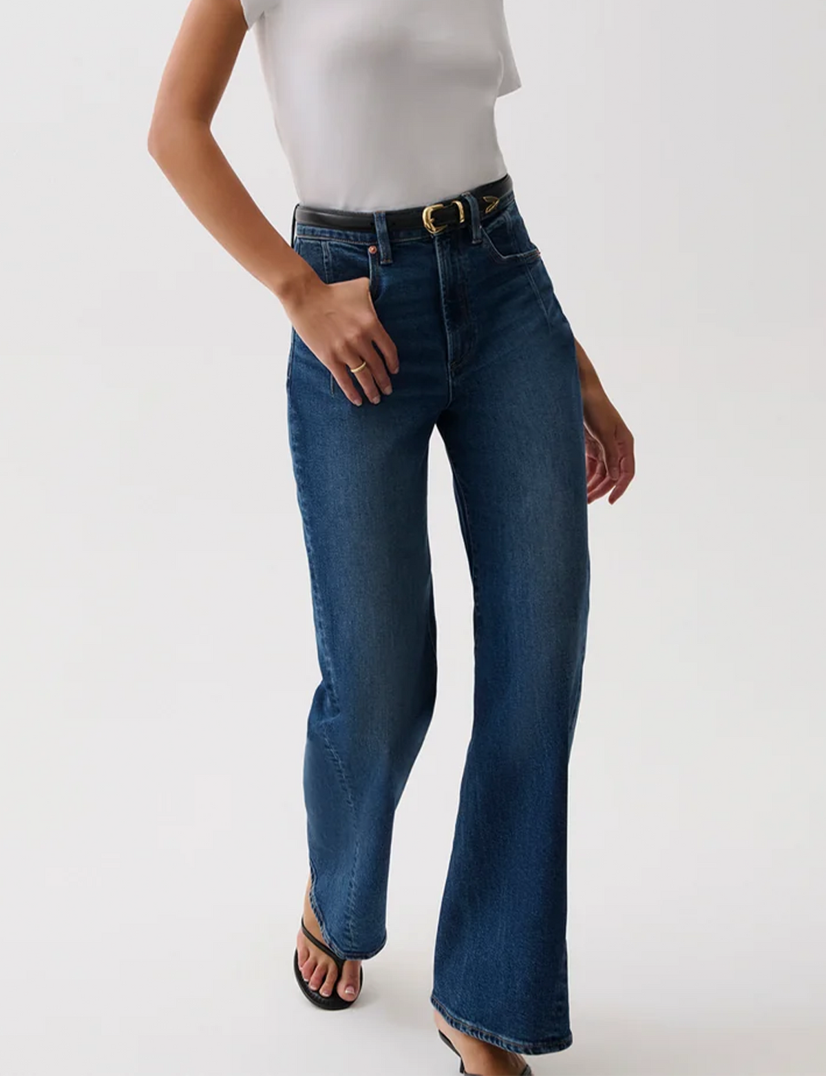 Kyra High Rise Bowed Wide Leg, Inkwell