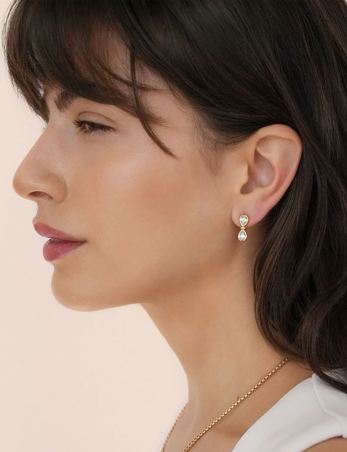 Infinity Crystal Stud, Gold