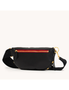 Charles Medium Crossbody, Black/Brushed Gold