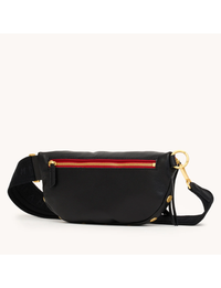 Charles Medium Crossbody, Black/Brushed Gold