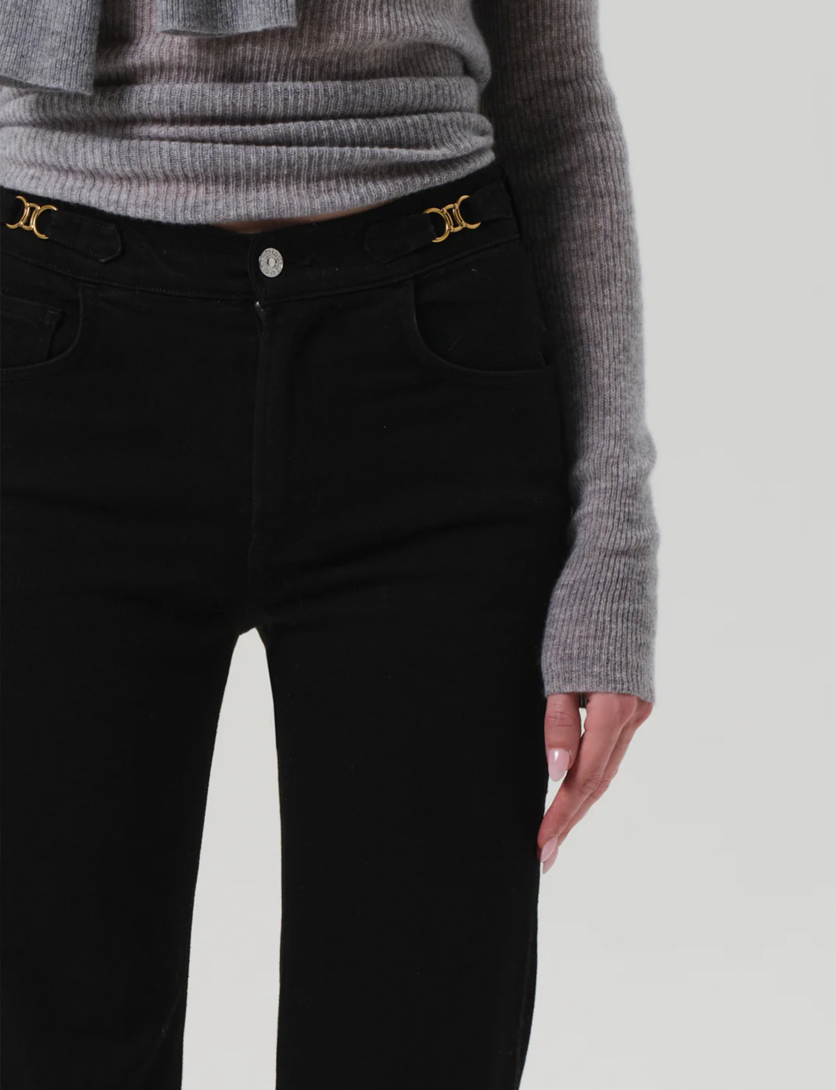 Horsebit Flare, Rich Black