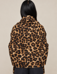 Oversized Animal Blankey Scarf, Leopard