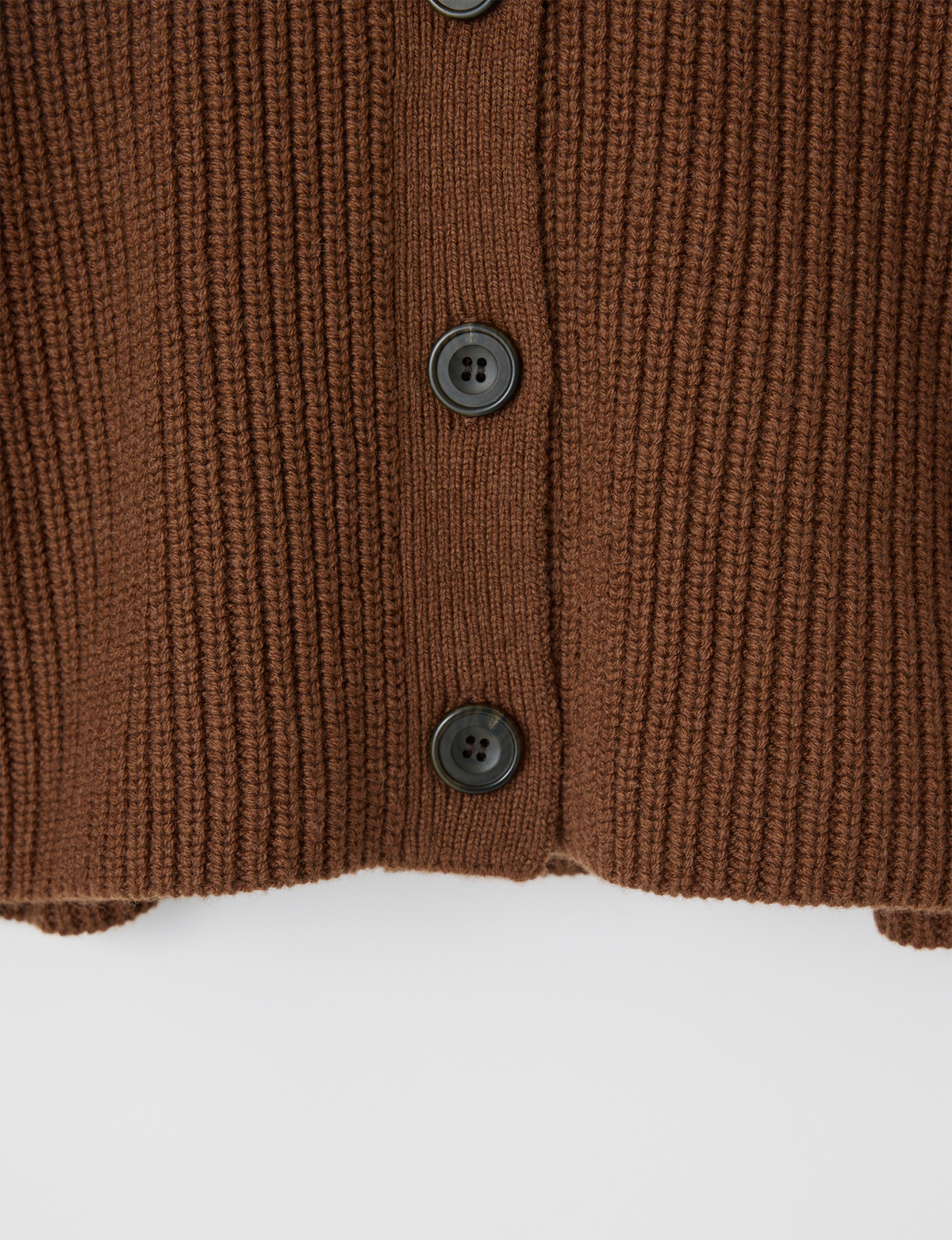 V Neck Cardigan, Brown