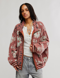 Print Mix Cardi, Whisper Pink/Combo