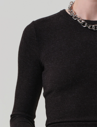 Bina Crewneck, Heather Brown