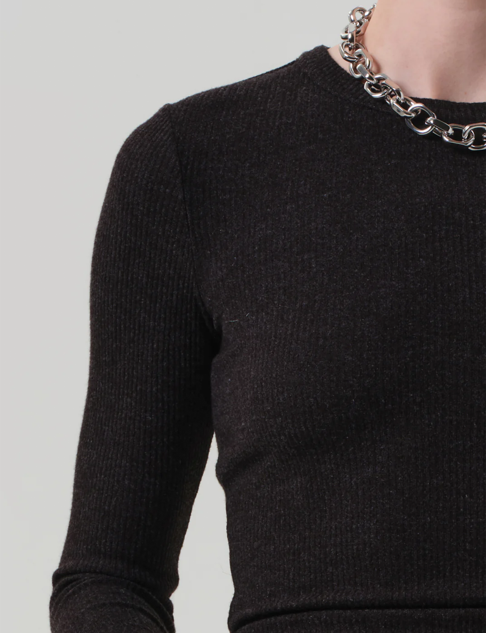 Bina Crewneck, Heather Brown