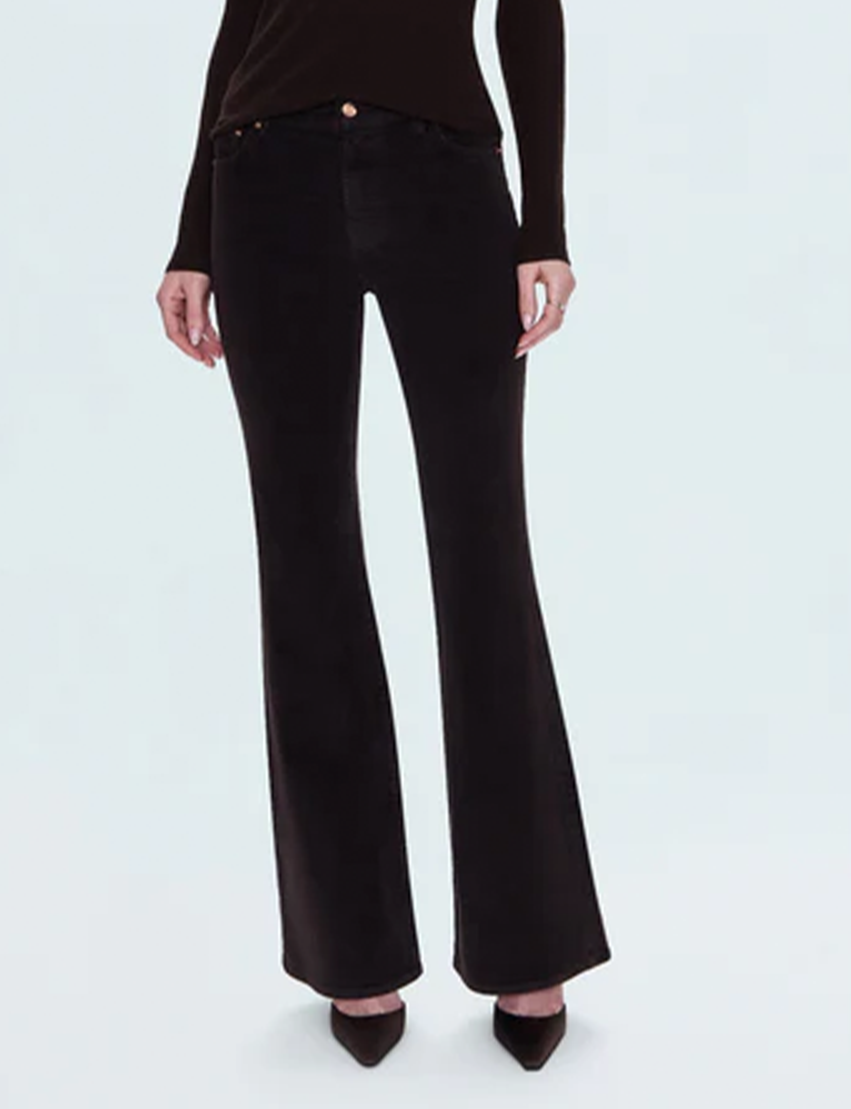 Kinsley Corduroy Mid-Rise Ultra Flare, Mocha