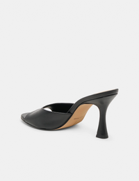 Rosha Heel, Black Leather
